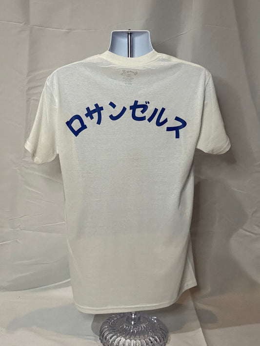 Dodgers, mens tee, White, Japanese
