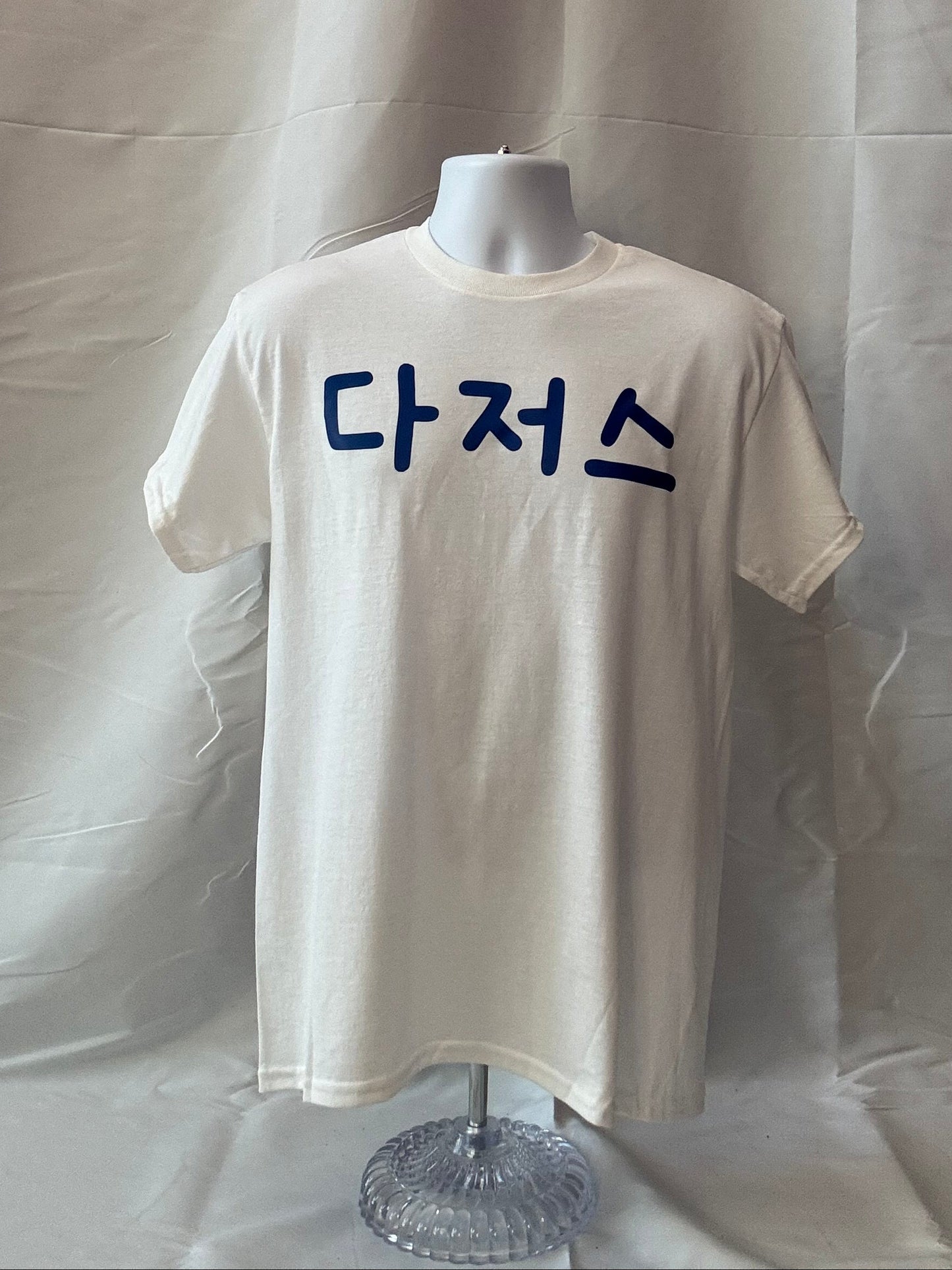 Dodgers, mens tee, White, Korean