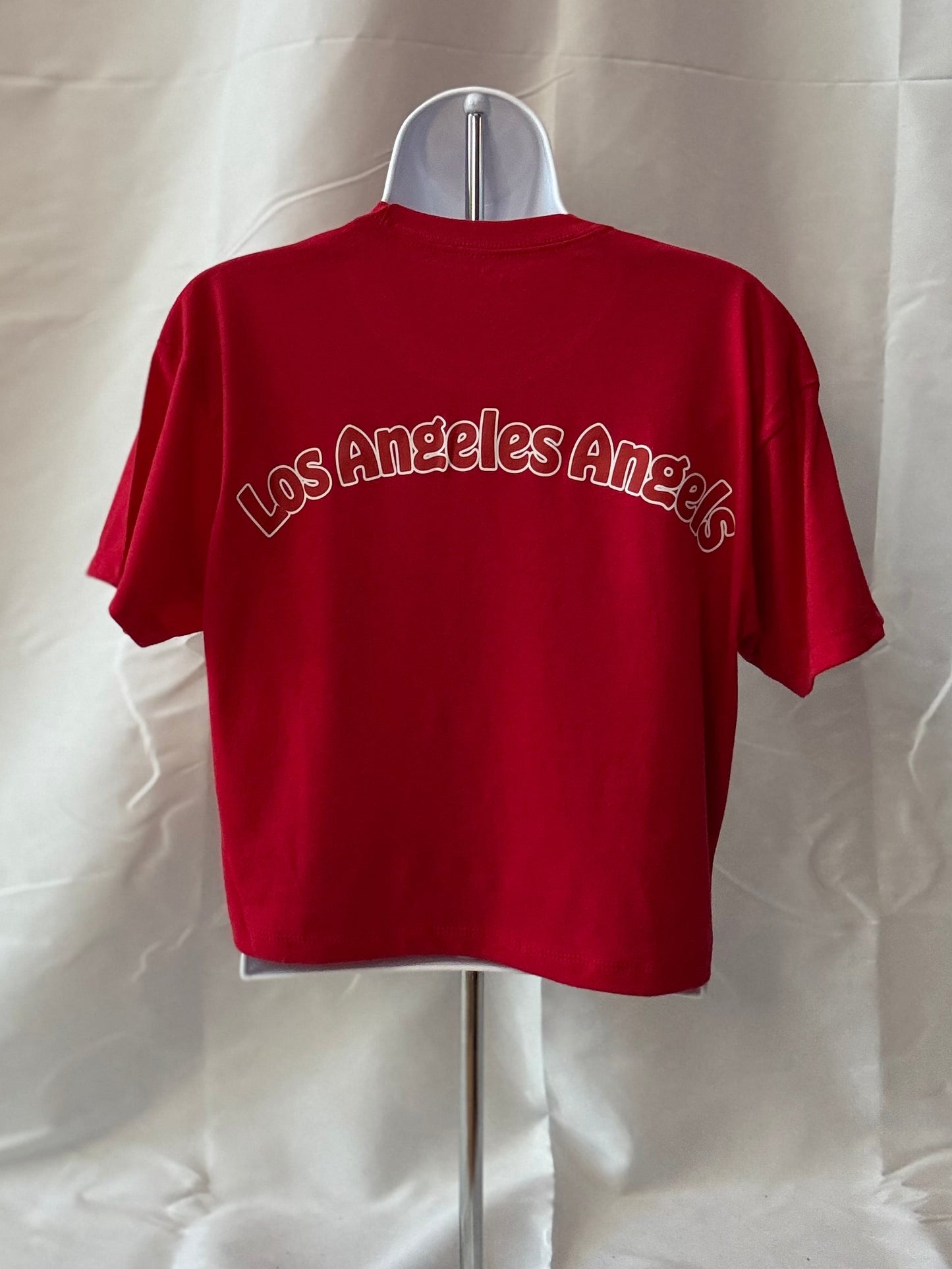 Halo Girl, Red, womens crop