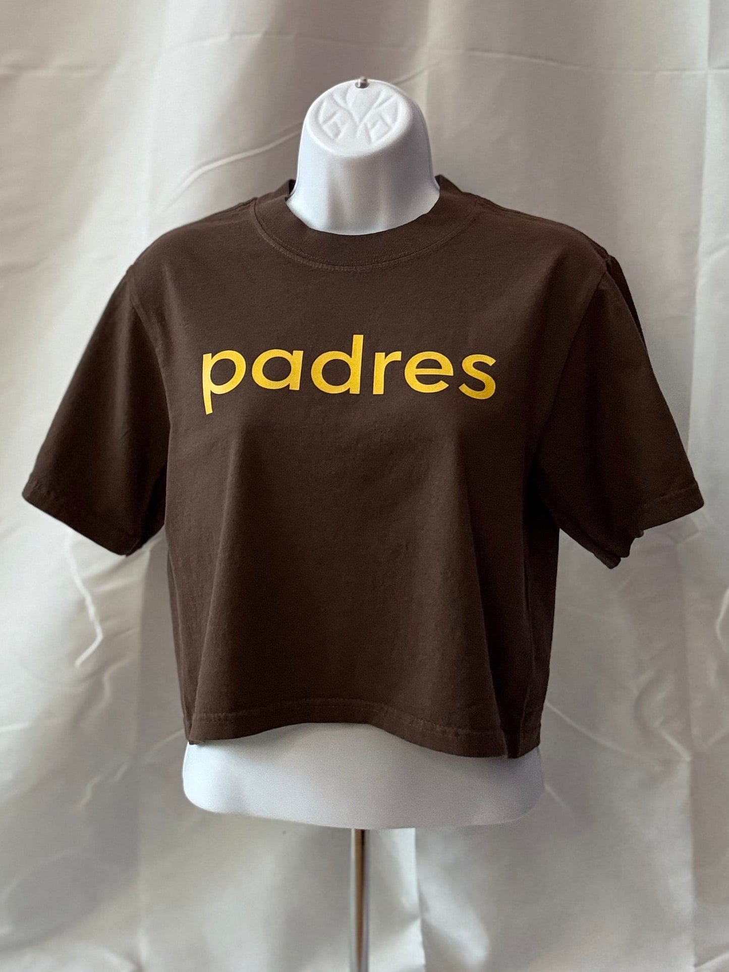 Padres, Brown, womens crop, English