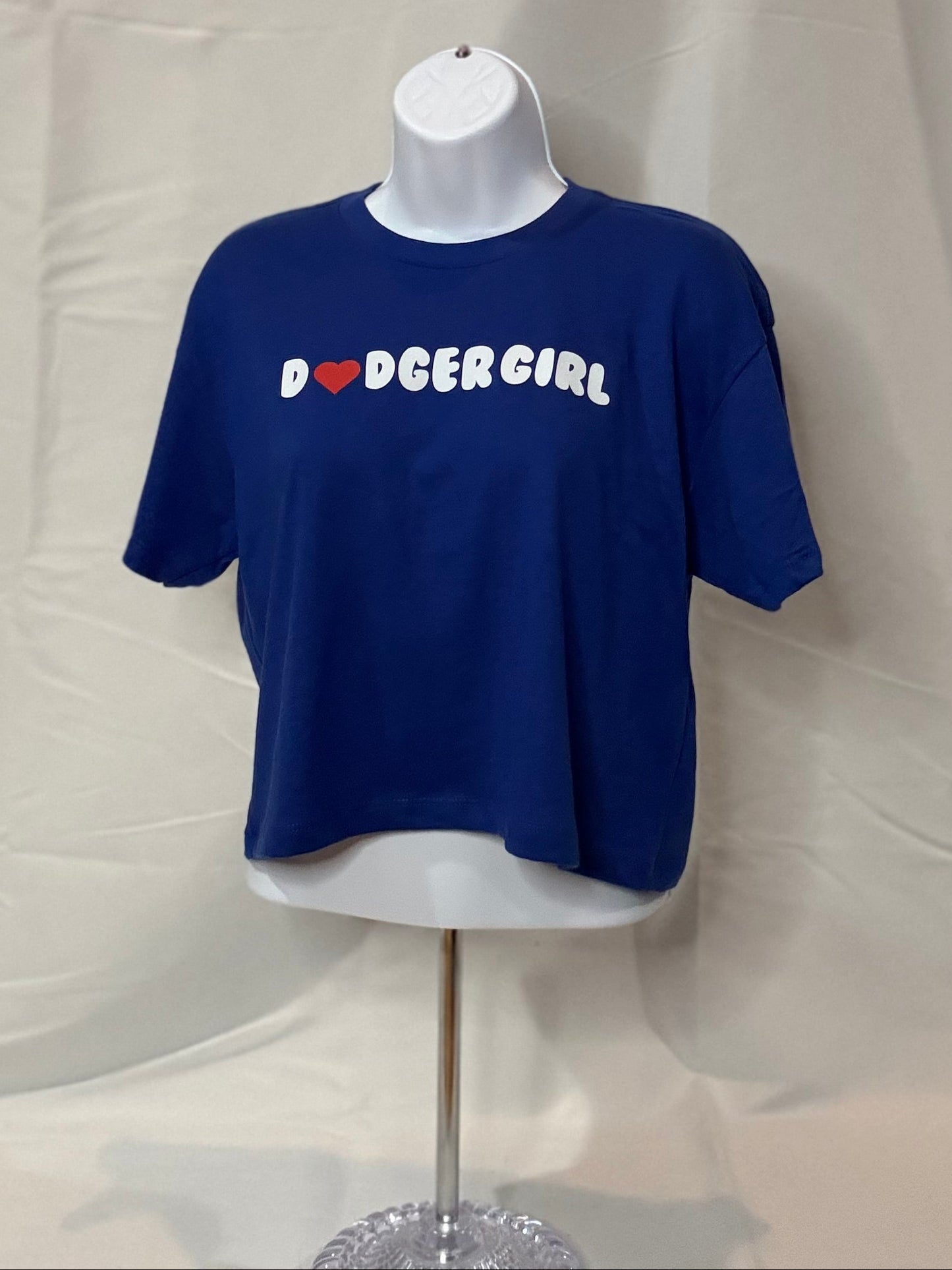 Dodger Girl, Royal Blue, womens crop, English