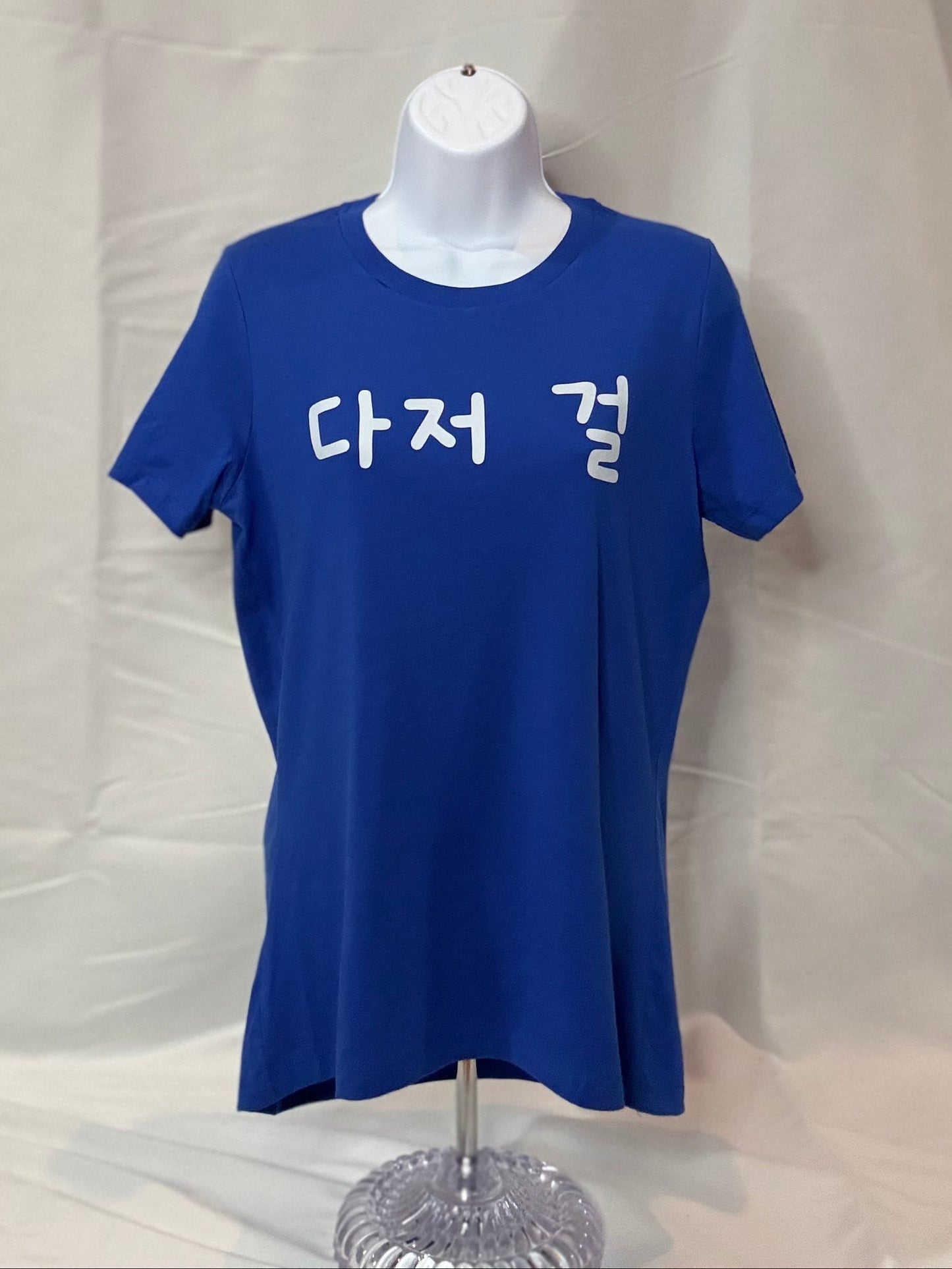 Dodgers, Royal Blue, womens tee, Korean