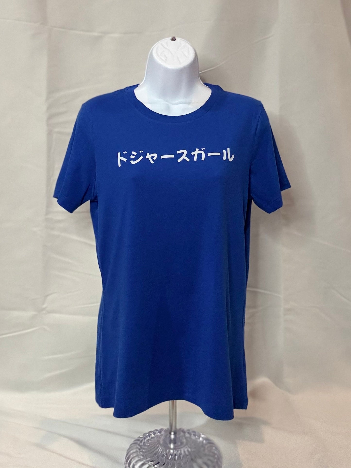 Dodgers, Royal Blue, womens tee, Japanese